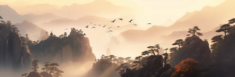 中国山峰水墨画壮观背景,插画/手绘图,插画/手绘图库,插画/手绘图下载,插画/手绘
